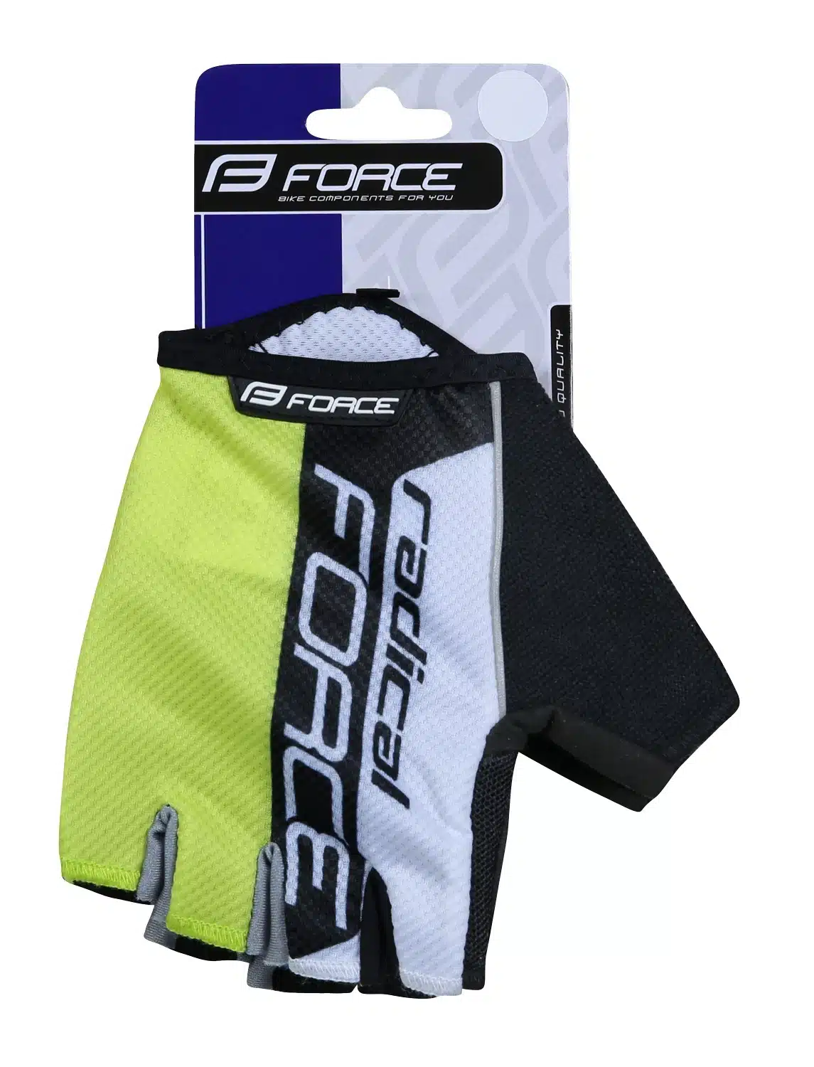 Rękawiczki rowerowe FORCE RADICAL fluo – czarne rozmiar S Force 2wheels.pl - have a bike day! 6