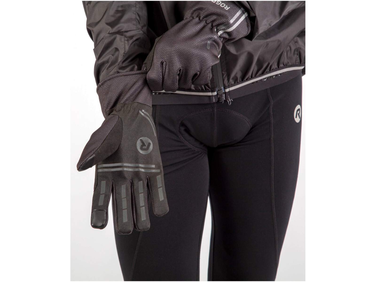 Cienkie zimowe rękawiczki softshell z antypoślizgową warstwą Rogelli ANGOON