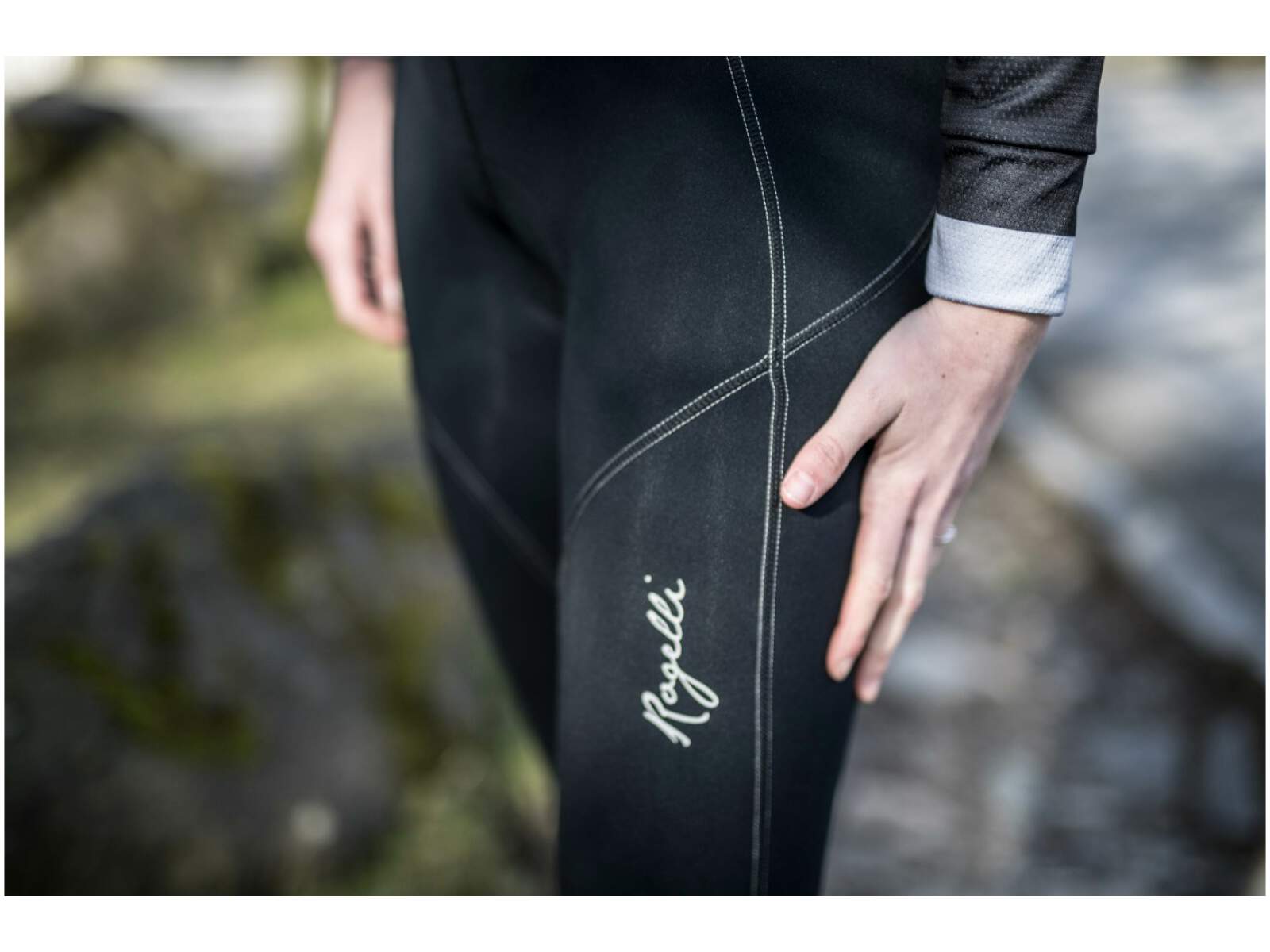 Damskie spodnie rowerowe Rogelli LUCETTE z żelową wkładką rowerową