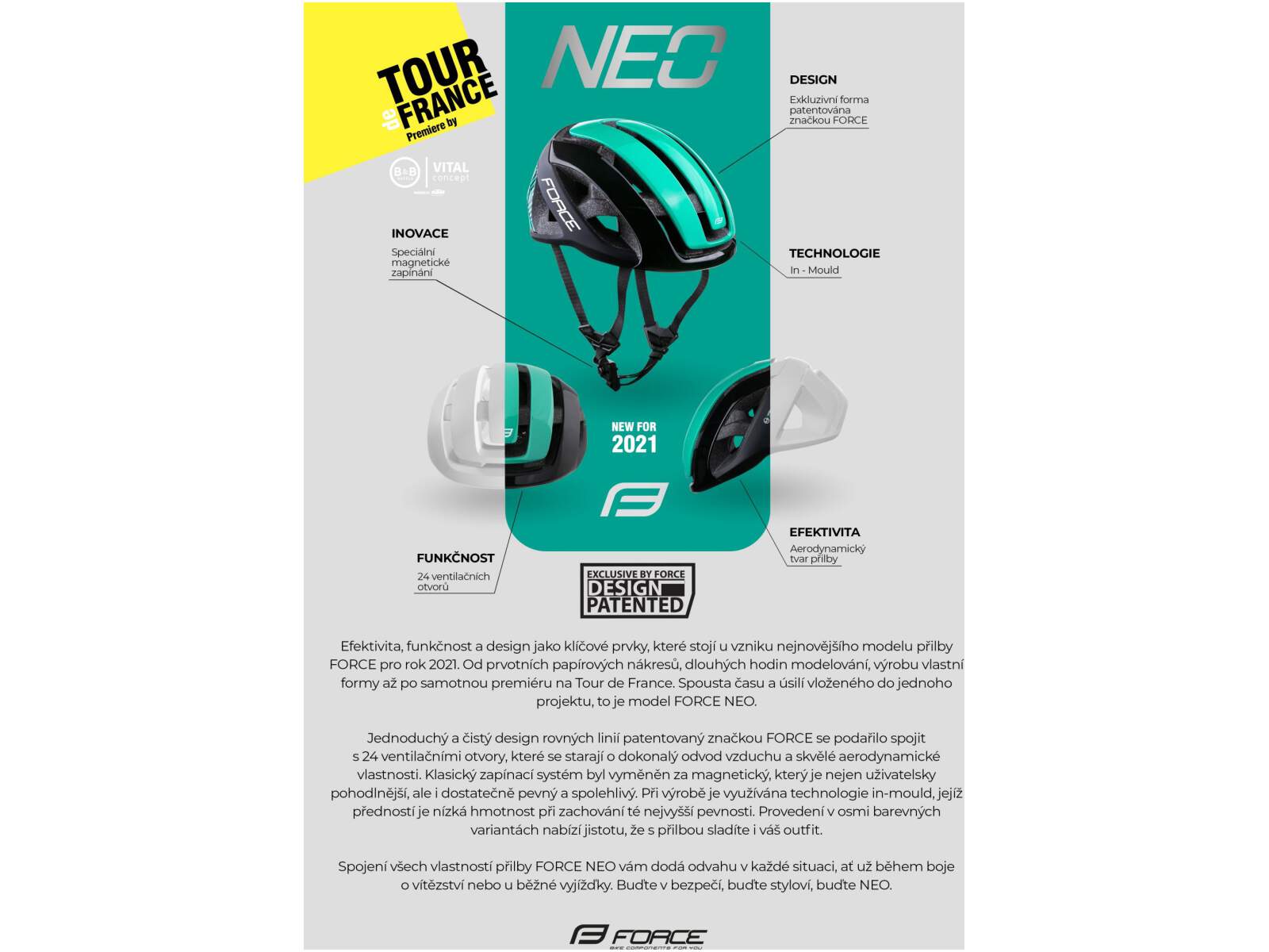 KASK ROWEROWY FORCE NEO, VITAL CONCEPT