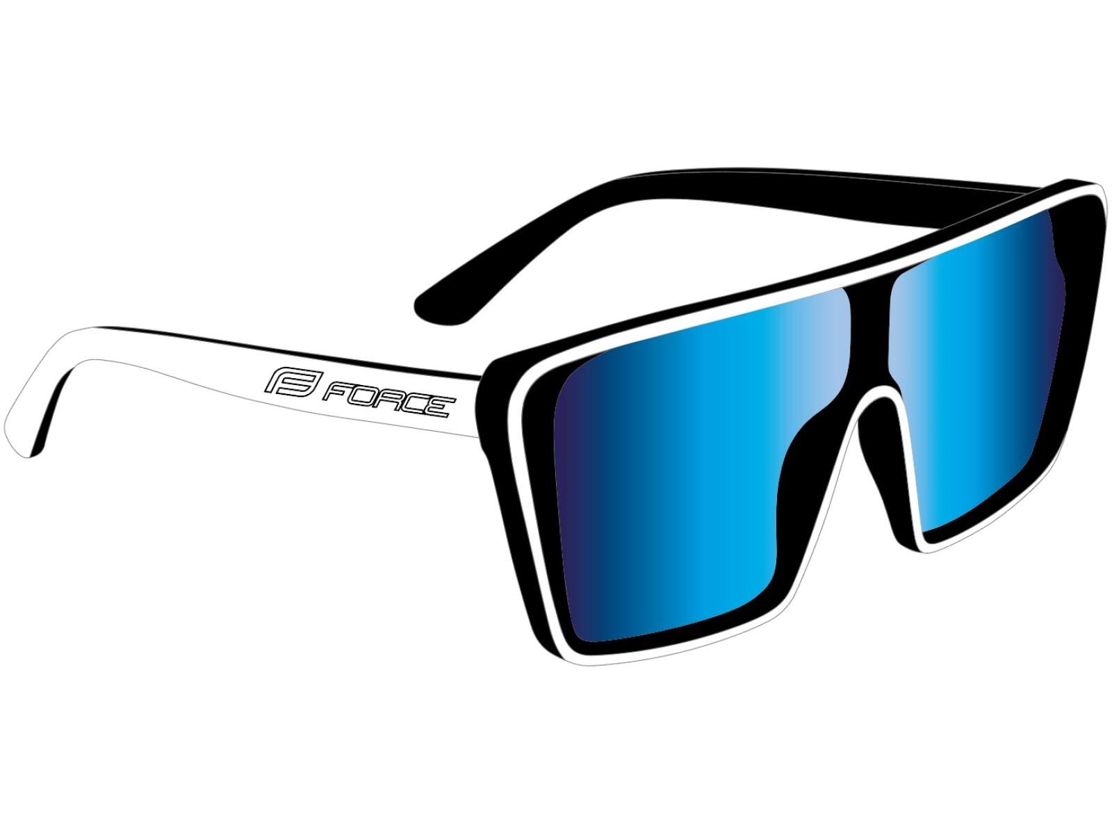 Okulary rowerowe Force SCOPE szkła niebieskie lustrzane