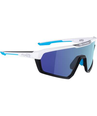 Okulary rowerowe Force APEX szkła niebieskie lustrzane