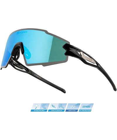 Okulary rowerowe Force MANTRA szkła niebieskie polaryzacyjne