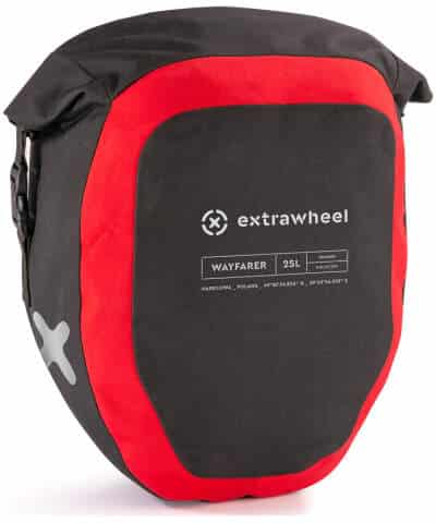 Sakwa rowerowa uniwersalna Extrawheel WAYFARER BLACK/RED 50L POLYESTER