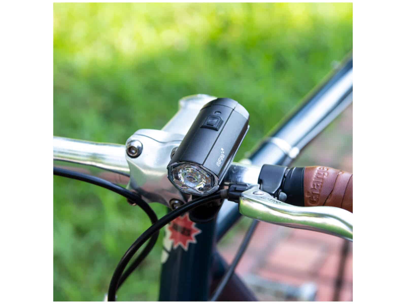 Lampka rowerowa przednia Infini TRON 500 Black USB