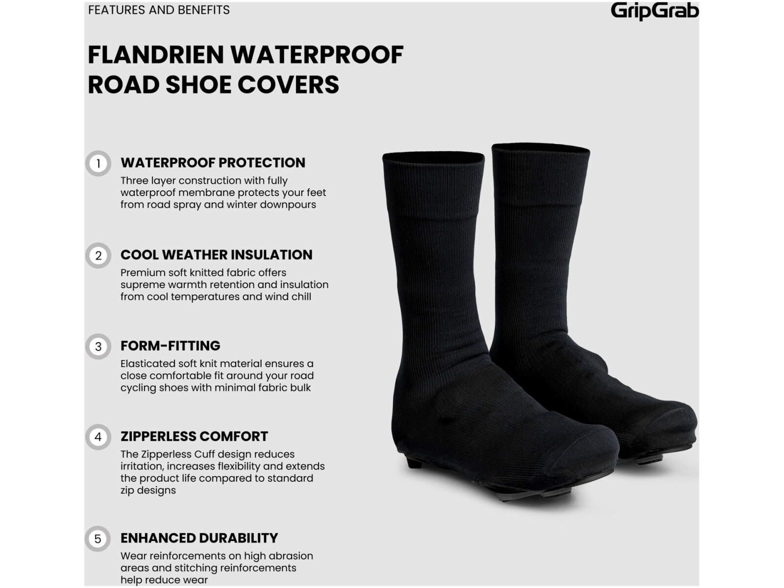 GripGrab Flandrien Waterproof Road Shoe Covers