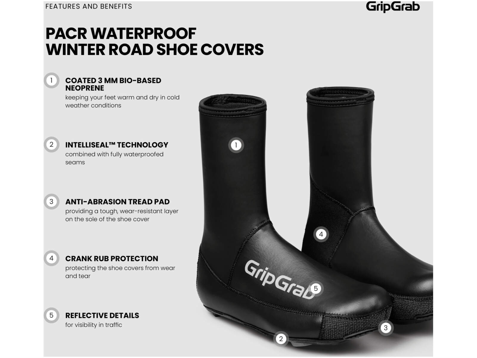 Ochraniacze na buty GripGrab PACR Waterproof Winter Road