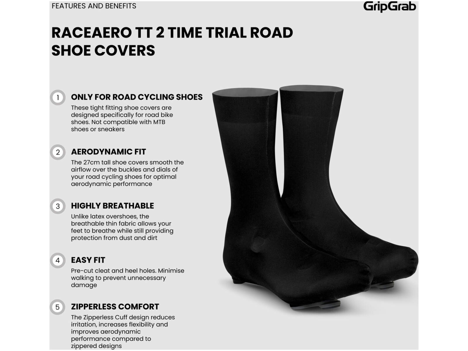 GripGrab RaceAero TT 2 Time Trial Road Shoe Covers