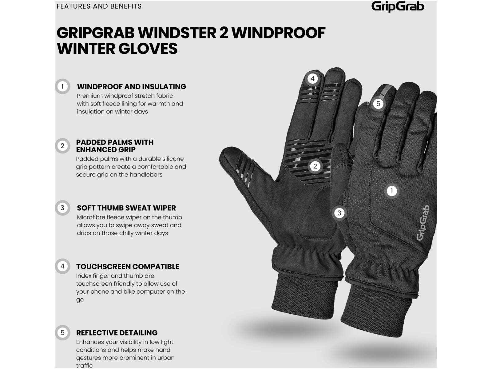 Rękawiczki zimowe FIST GribGrab Windster 2 Windproof