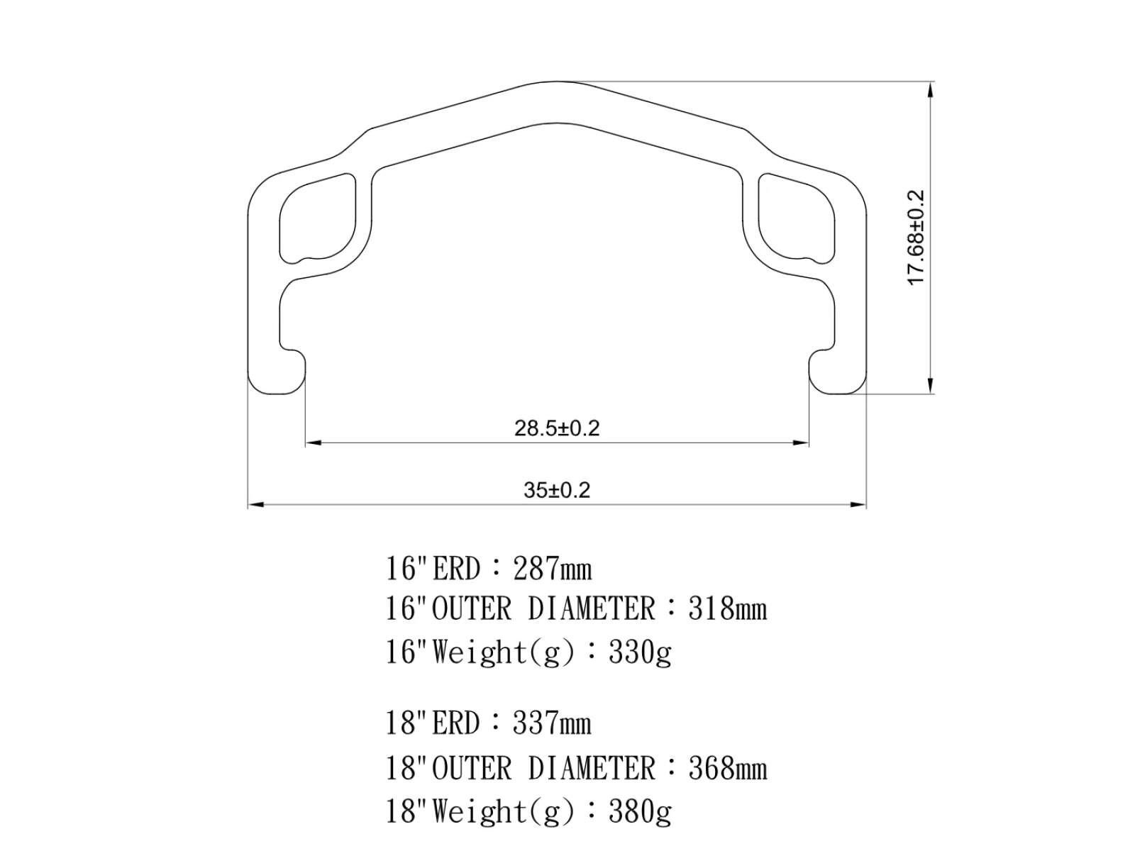 Obręcz BMX Salt FRACTION 18"