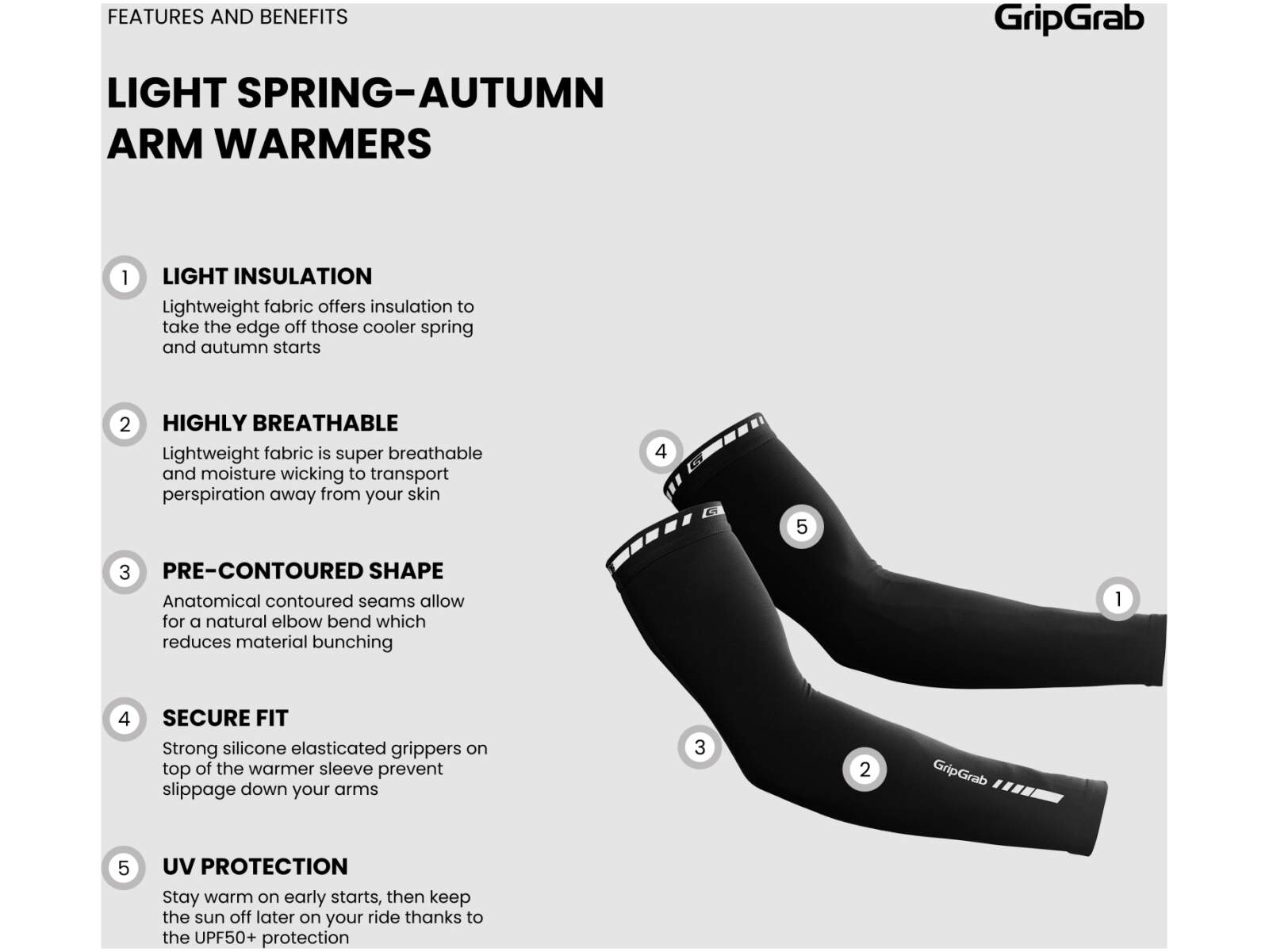 Rękawki GripGrab Light Spring-Autumn Arm Warmers