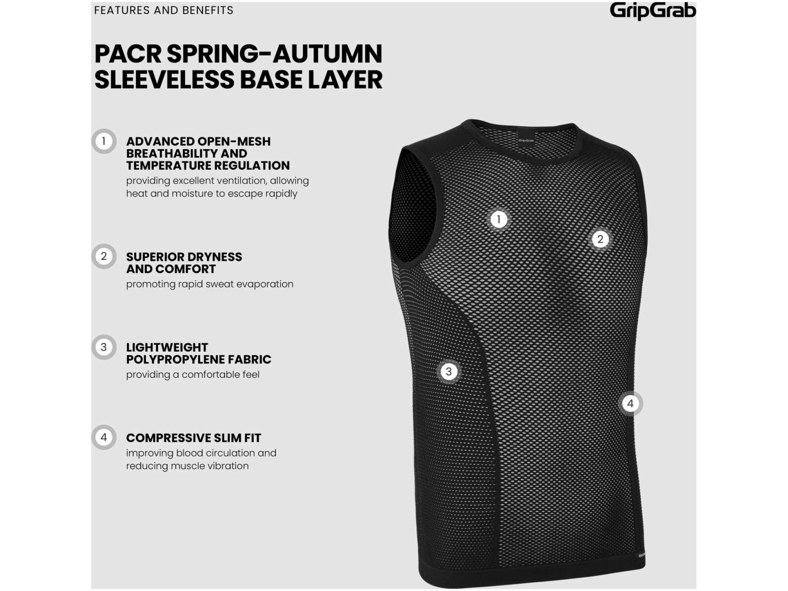 GripGrab PACR Spring-Autumn Sleeveless Base Layer