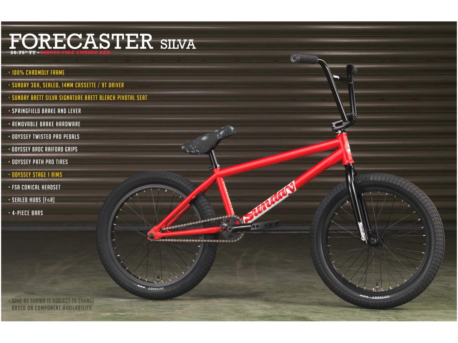 BMX Sunday Forecaster Silva